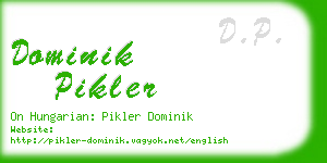 dominik pikler business card